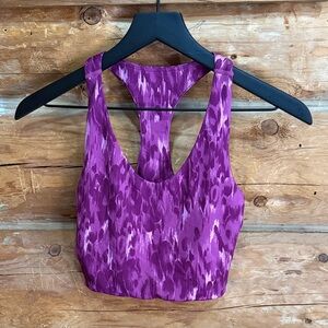 Z By Zella Plum Patterned Athletic Crop Tank XS